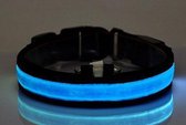 LED verlichte hondenhalsband - blauw - maat XL