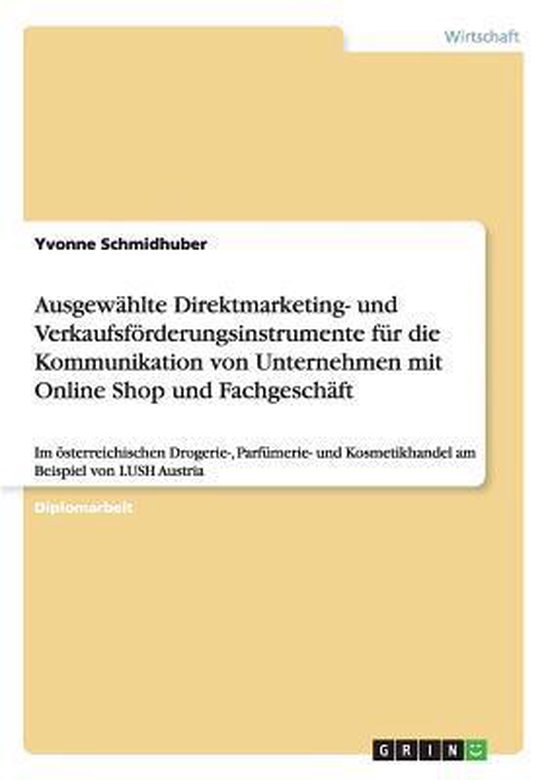 Foto: Ausgewahlte direktmarketing und verkaufsforderungsinstrumente fur die kommunikation von unternehmen mit online shop und fachgeschaft