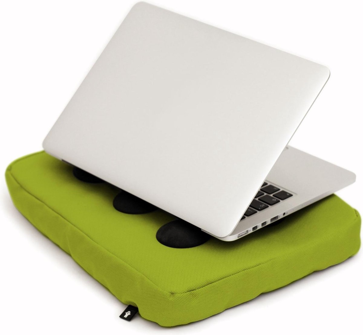 Bosign laptopkussen, laptop kussen, laptop schootkussen, laptop standaard, met siliconen doppen voor warme luchtafvoer - Lime
