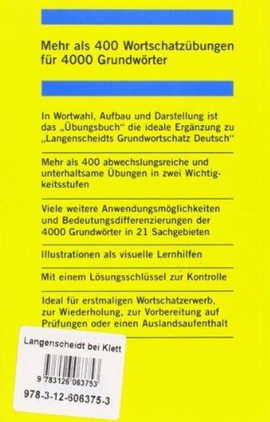 Langenscheidts Grundwortschatz Deutsch | 9783126063753 | Heiko Bock | Boeken | bol.com