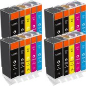 Print-Equipment Inkt cartridges / Alternatief spaarset 20 patronen Canon PGI-550 CLI551 | Canon Pixma Canon Pixma IP7200/ IP7250/ IP8700/ IP8750/ IX6800