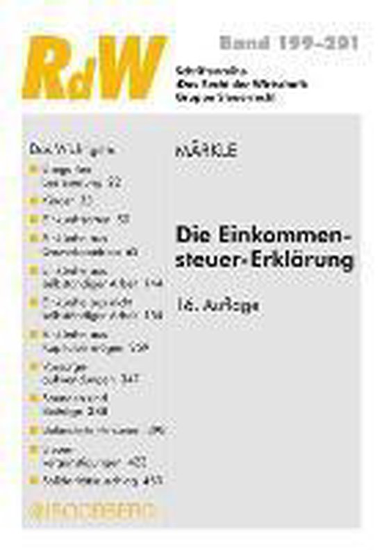 Die Einkommensteuer-Erklärung - cover