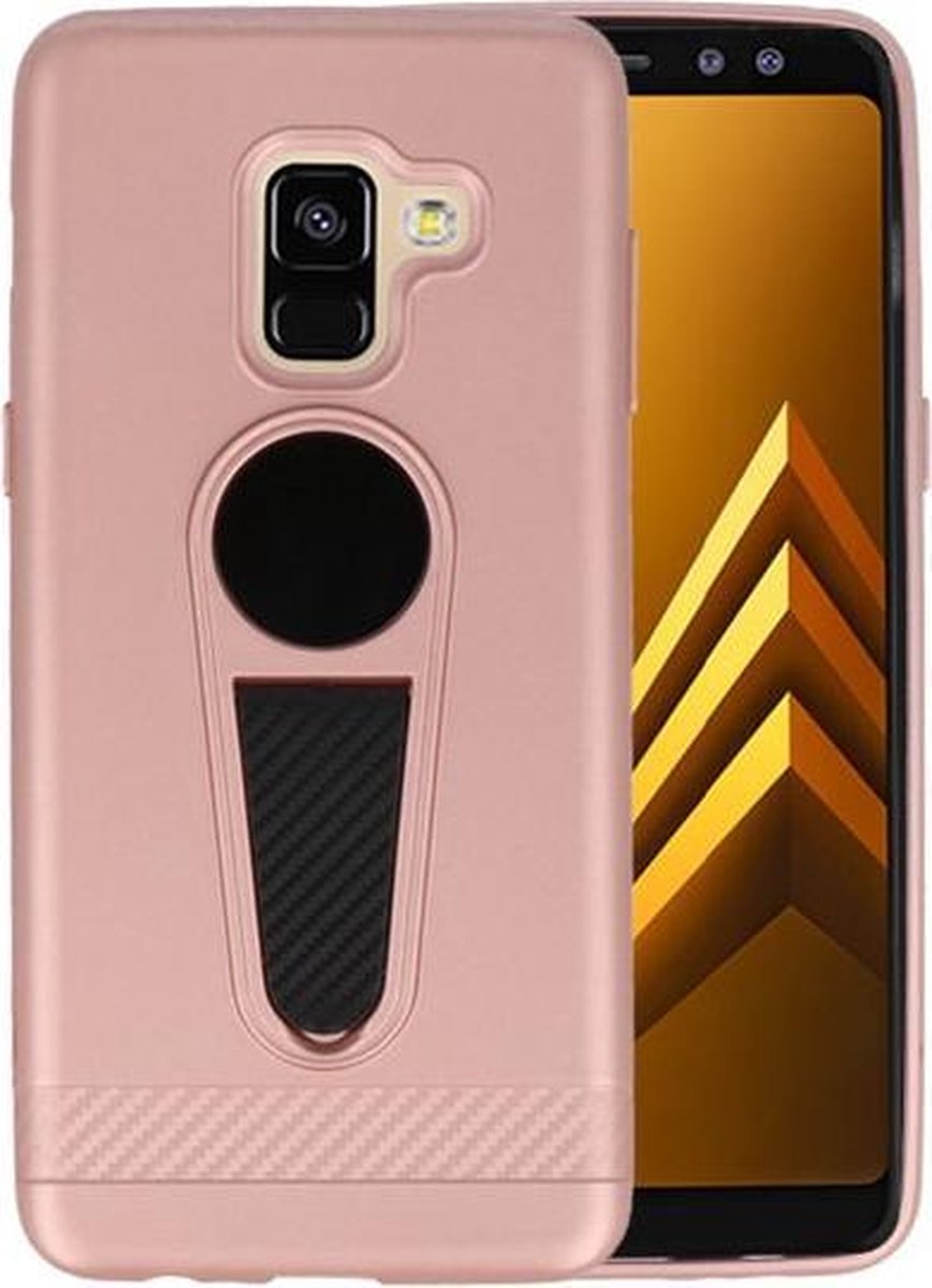Roze Magneet Stand Case hoesje voor Samsung Galaxy A8 2018