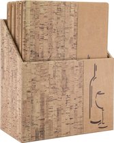 Wijnkaarten box Design - Kurk - set van 10 wijnkaart mappen