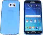 Samsung Galaxy S6, 0.35mm Ultra Thin Matte Soft Back Skin case Transparant Licht Blauw Light Blue