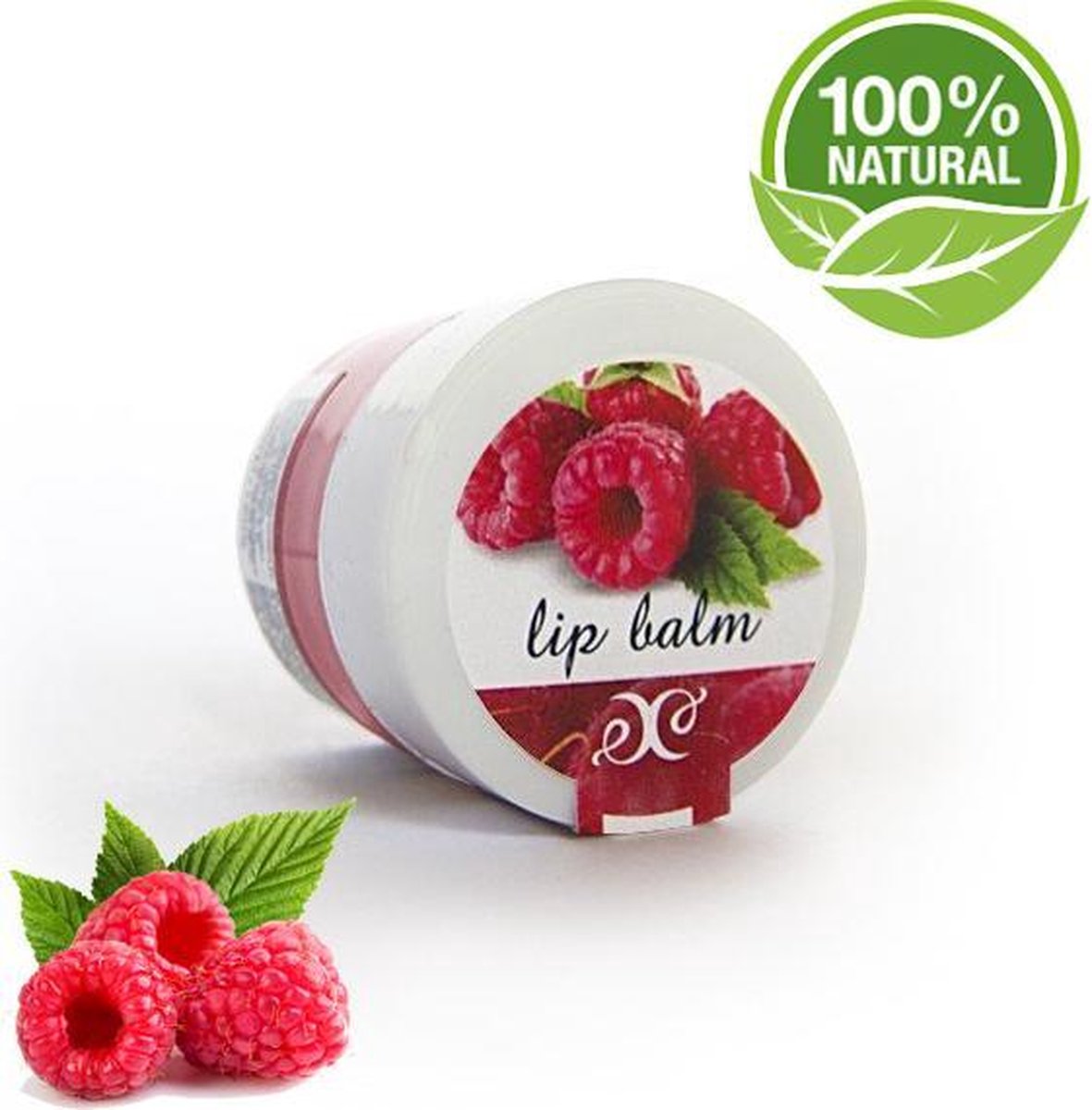 Lippen Balsem Framboos 100% Natural - Hydrateert, Voedt & Verzorgt - 30ml