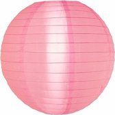 Lampion-Lampionnen  Nylon lampion roze - 25 cm - plastic