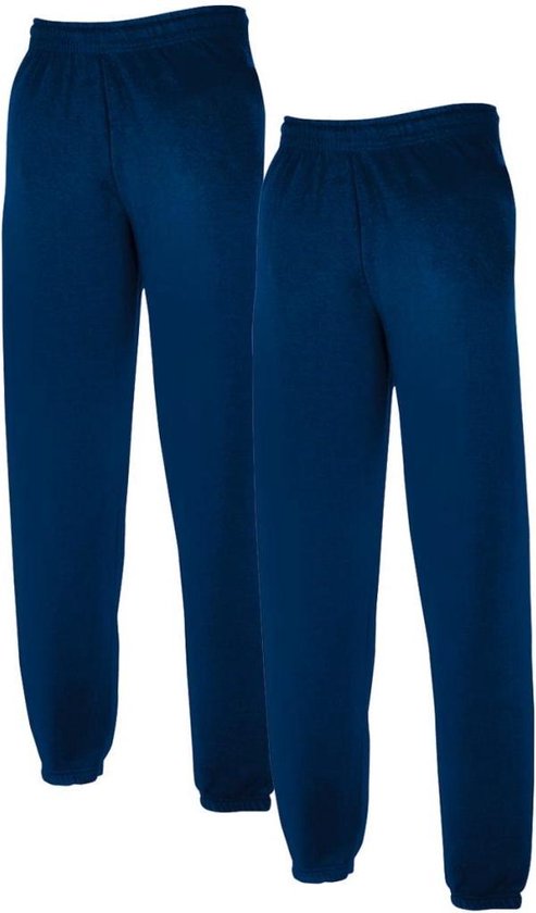 Pantalon de survêtement Fruit of the Loom 2 taille XXL taille élastique (bleu marine)