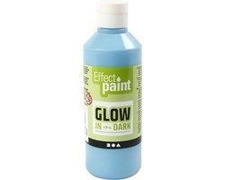 Glow in the dark, lichtblauw, 250 ml