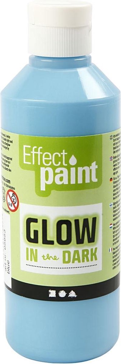 Afbeelding van product Creativ company  Glow in the dark, lichtblauw, 250 ml