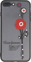Rood Love Forever back case Hoesje voor Apple iPhone 7 / 8 Plus