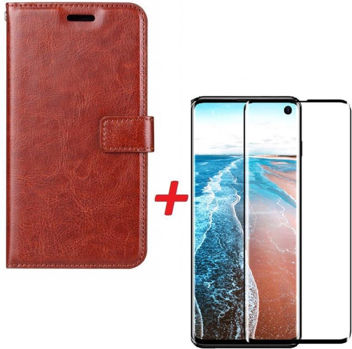 MK24 Telefoonhoesje - Book Case - Geschikt Voor Samsung Galaxy S10e - Bruin