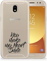 Geschikt voor Samsung Galaxy J5 2017 TPU Hoesje Design Heart Smile