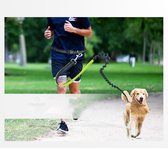 Hardloopriem Hond Joggingriem - Hondenriem - Grijs/Geel - 120 cm