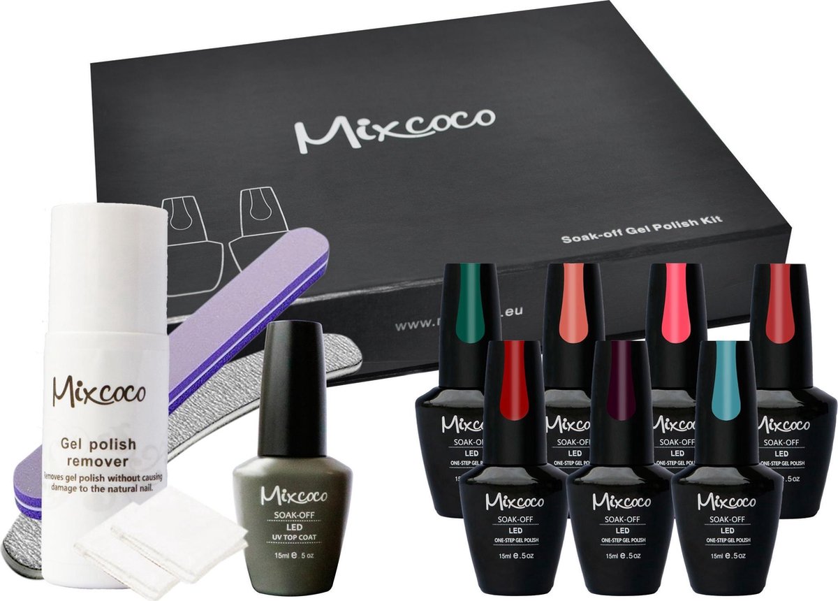 Mixcoco Gel Polish One Step 7delige Gellak Starterspakket Set met UV