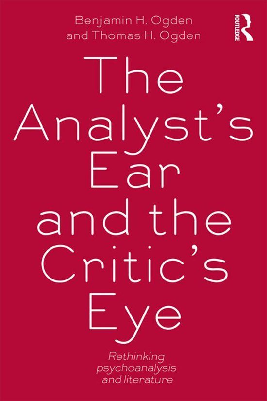 The Analyst's Ear and the Critic's Eye - cover