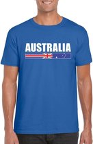 Blauw Australie supporter t-shirt voor heren XL
