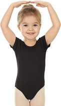 Elowel Zwart  Meisjes Gymnastiek/Turnpakje Met Korte Mouwen 116-128