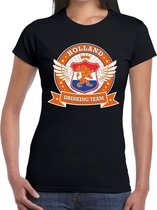 Zwart Holland drinking team t-shirt dames M