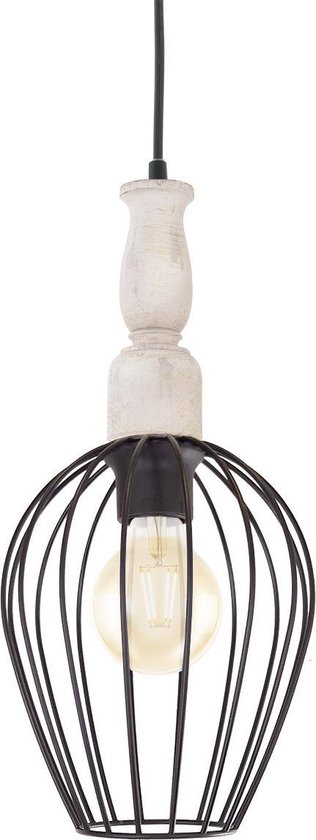 EGLO Vintage Norham - Hanglamp - 1 Lichts - Zwart, Bruin