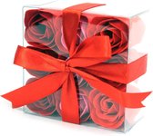 Zeep Bloemen - Rode rozen set van 9 - cadeauset zeep bloemen - zeeprozen - Valentijn - Moederdag