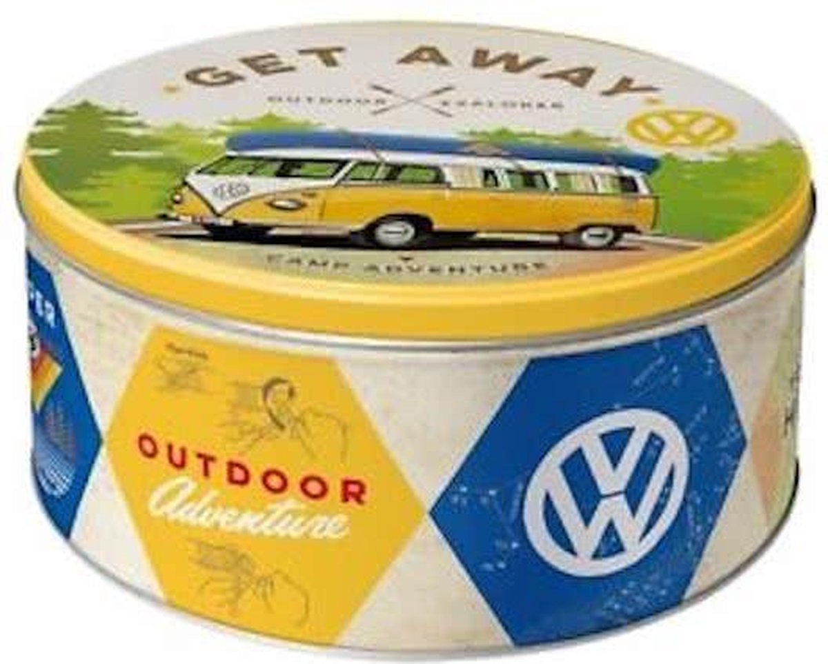 VW Bulli Lets Get Away  Bewaarblik Rond 21cm
