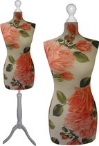 Rozen paspop met witte sparkling driepoot 32/34