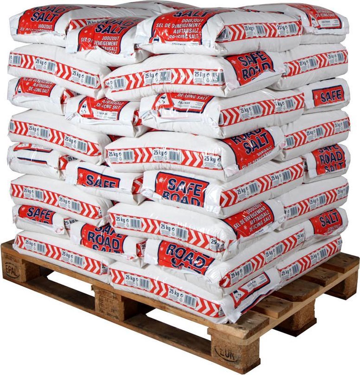 Strooizout op pallet (25kg zakken Strooizout op pallet (25kg zakken
