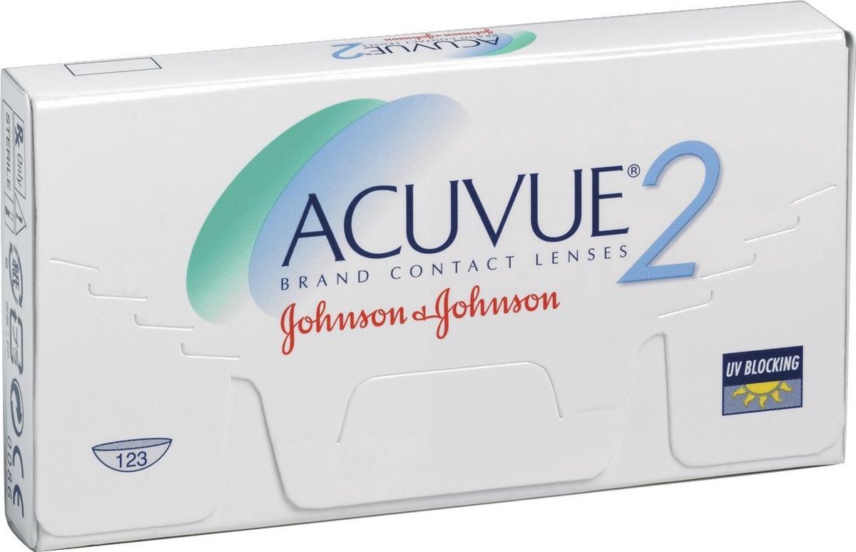 +7,50  ACUVUE 2 - 6 pack - Weeklenzen  - Contactlenzen - BC 8,70