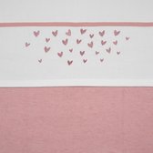 Meyco Hearts ledikant laken - old pink - 100x150cm