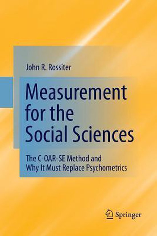 Measurement for the Social Sciences - cover
