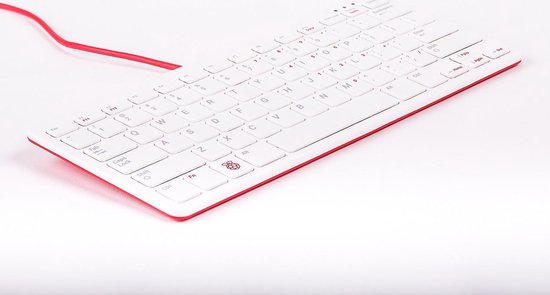Raspberry Pi US Keyboard wit/rood - QWERTY