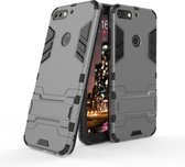 Armor Kickstand Case Huawei Y7 (2018) - Grijs