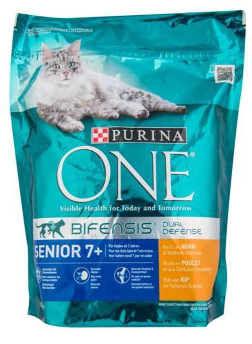 Purina ONE Senior 7+ kattenvoer kip en volkoren granen