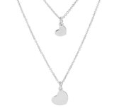 Zilver Gerhodineerde Collier hartjes 1 1328904