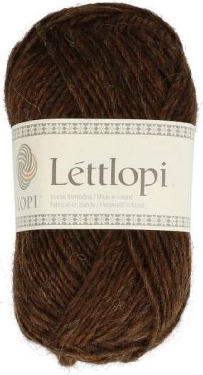 IJslandse breiwol Lettlopi - chocolate heather / súkkulaði brúnt