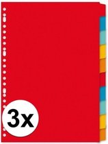 Kartonnen tabbladen A4 - 30 stuks - 23 rings/ gaats - gekleurde tabbladen