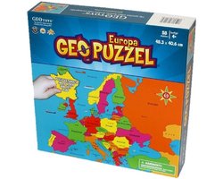 GEOToys Geopuzzel Wereldkaart Europa - 58 puzzelstukjes