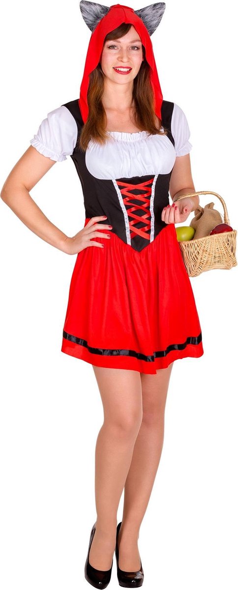 Afbeelding van product Tectake  dressforfun - sexy Wolfskapjekostuum S - verkleedkleding kostuum halloween verkleden feestkleding carnavalskleding carnaval feestkledij partykleding - 300020  - maat S