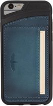 GALATA® Echte Lederen Slim-stand TPU back cover voor iPhone 6 / 6S PLUS gebrand blauw