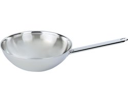 Demeyere wok met vlakke bodem Ø 26 cm - RVS