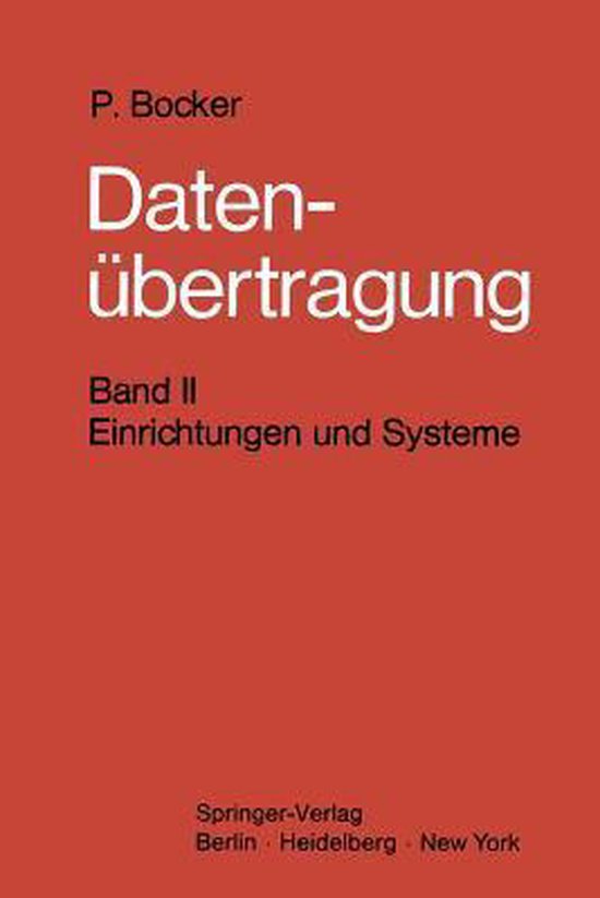 Datenubertragung. Nachrichtentechnik in Datenfernverarbeitun ... - cover