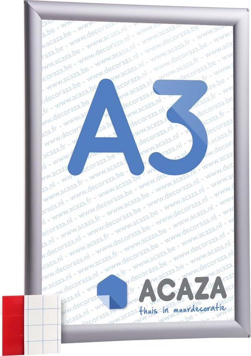 ACAZA Kliklijst - A3 Formaat - Aluminium - Grijs - Inclusief beschermfolie