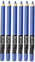 Maybelline Color Show Khol - 200 Chambray Blue - Blauw - Oogpotlood - voordeelverpakking - 6 stuks