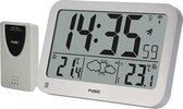Fysic FKW-2200 Jumbo klok met weerstation (22.5 x 15) - Wekker en weerstation - Zilver / Wit