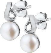 The Jewelry Collection Oorknoppen Parel Poli/mat - Zilver Gerhodineerd