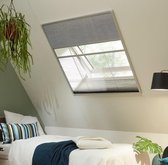 Store plissé Bruynzeel Duo pour fenêtre de toit 77x180 aluminium - Moustiquaire et assombrissement en 1