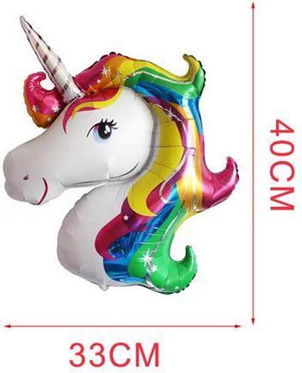 2 stuks eenhoorn / unicorn helium ballonnen 40 x 33 cm
