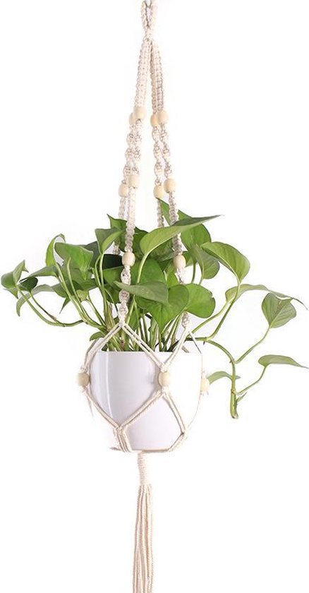 ZIS Planten Hanger - Touw voor bloemen/planten - Cream | bol.com