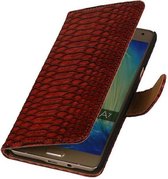 Mobieletelefoonhoesje.nl - Samsung Galaxy A7 Hoesje Slang Bookstyle Rood